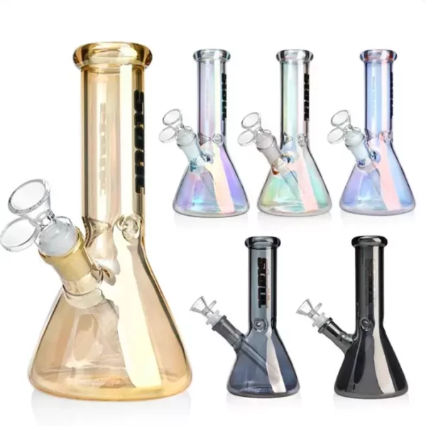 8-Inches Heavy Duty Holographic Beaker Base Hookah