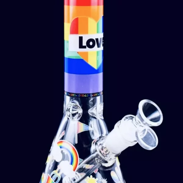 Uniqsmokes 10inch Glass Rainbow Pride Bong