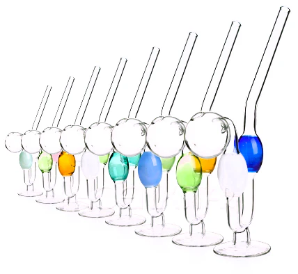 Sleek standing Glass Oil Burner Pipe