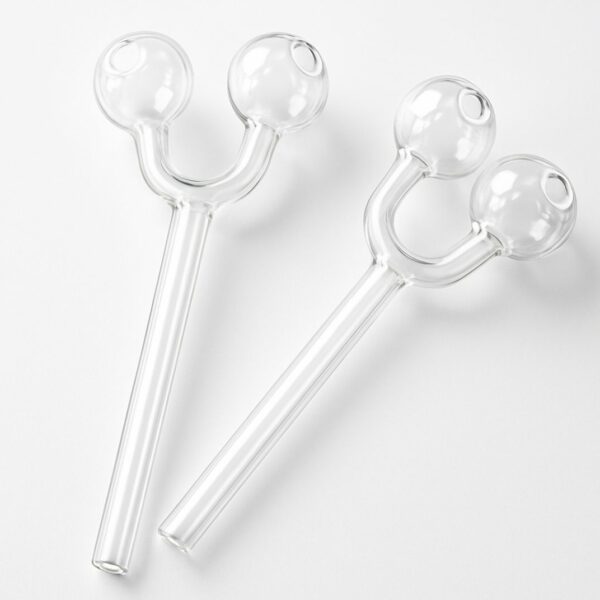 5” Clear Y-Shape Double Oil Burner Pipe