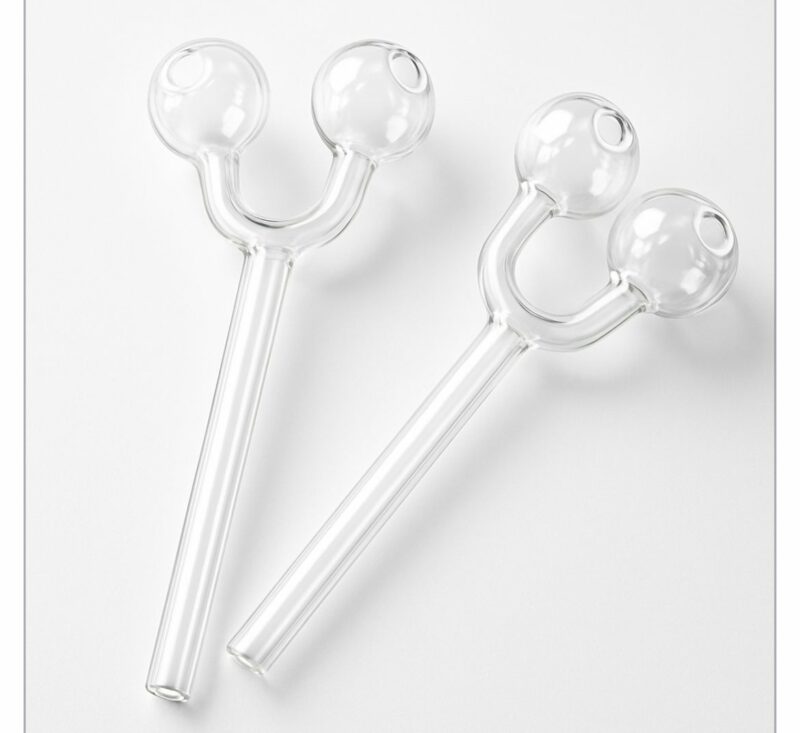 5” Clear Y-Shape Double Oil Burner Pipe