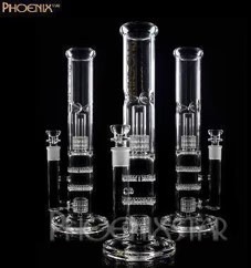 14" Glass Bong with Percolator and Ice Catcher - Percolator Bongs